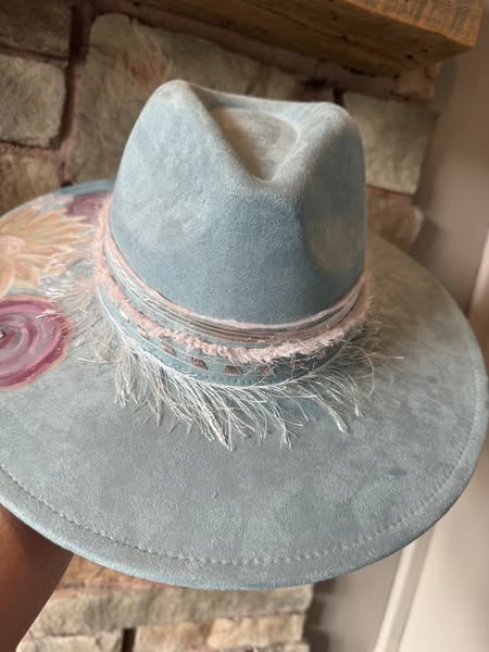 "Haven" - light blue with pastel flowers