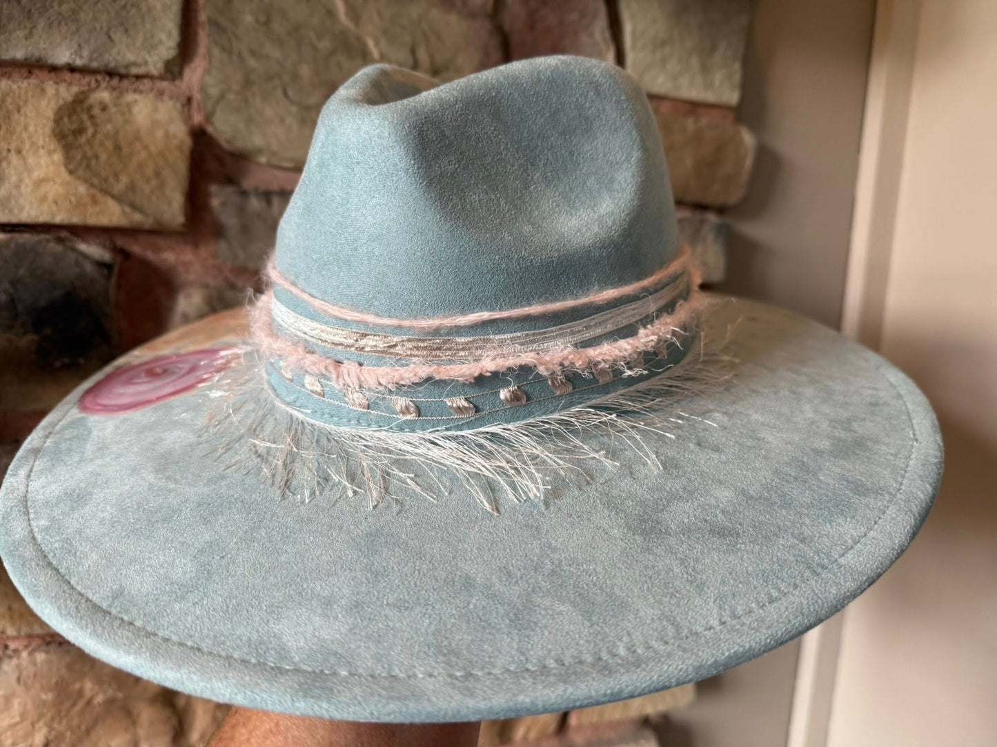 "Haven" - light blue with pastel flowers