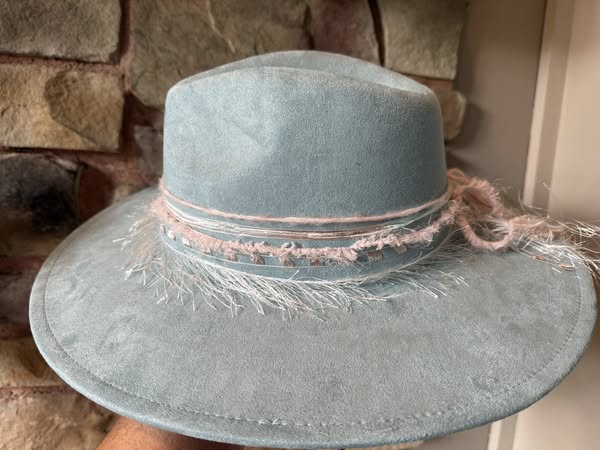 "Haven" - light blue with pastel flowers