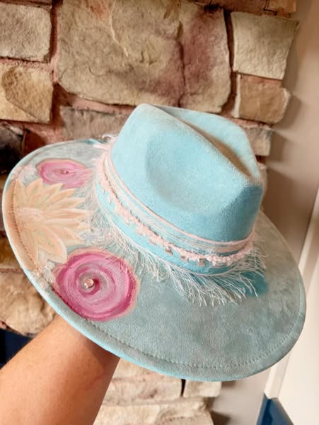 "Haven" - light blue with pastel flowers